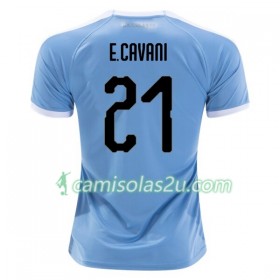 Camisolas de Futebol Uruguai Edinson Cavani 21 Equipamento Principal 2019 Copa América Manga Curta